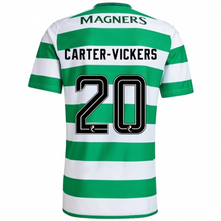 Kandiny Kinderen Cameron Carter-Vickers #20 Groen Wit Thuisshirt Thuistenue 2024/25 T-Shirt