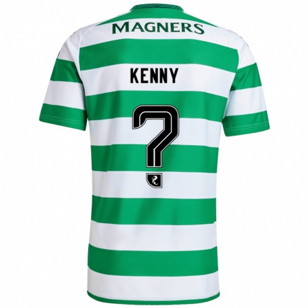 Kandiny Bambino Maglia Johnny Kenny #0 Verde Bianco Kit Gara Home 2024/25 Maglietta