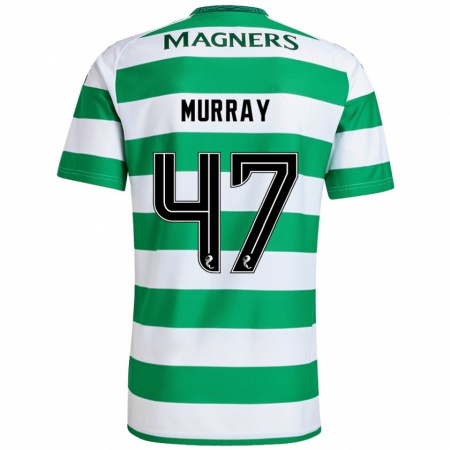 Kandiny Kinderen Dane Murray #47 Groen Wit Thuisshirt Thuistenue 2024/25 T-Shirt