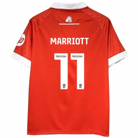 Kandiny Kinderen Jack Marriott #11 Rood Wit Thuisshirt Thuistenue 2024/25 T-Shirt