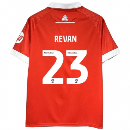 Kandiny Kinderen Sebastian Revan #23 Rood Wit Thuisshirt Thuistenue 2024/25 T-Shirt