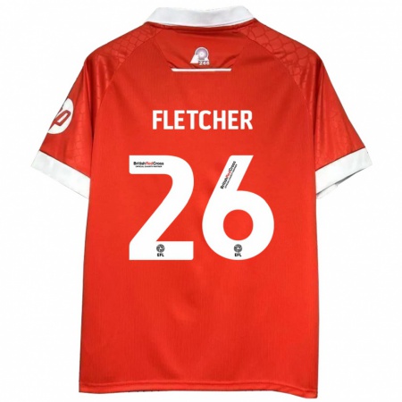 Kandiny Kinder Steven Fletcher #26 Rot Weiß Heimtrikot Trikot 2024/25 T-Shirt Österreich