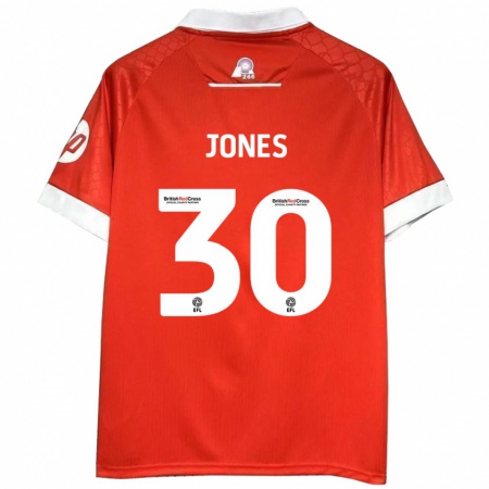 Kandiny Kinder James Jones #30 Rot Weiß Heimtrikot Trikot 2024/25 T-Shirt Österreich