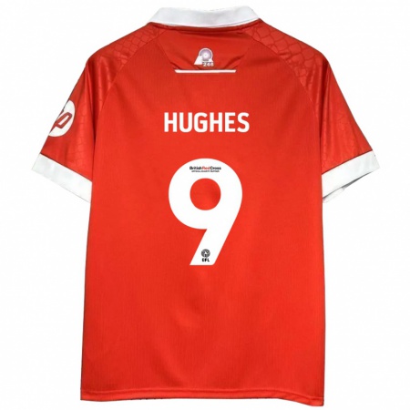 Kandiny Kinderen Rosie Hughes #9 Rood Wit Thuisshirt Thuistenue 2024/25 T-Shirt