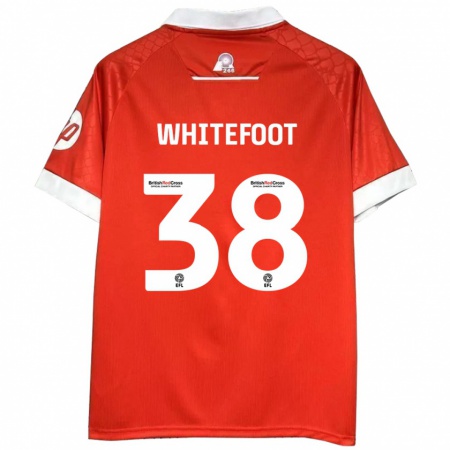 Kandiny Kinderen Lily Whitefoot #38 Rood Wit Thuisshirt Thuistenue 2024/25 T-Shirt