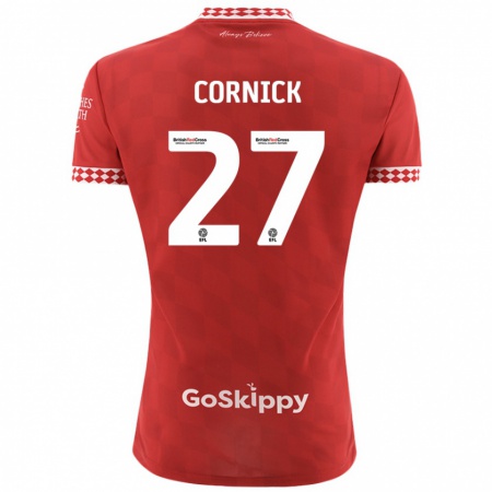 Kandiny Kinderen Harry Cornick #27 Rood Thuisshirt Thuistenue 2024/25 T-Shirt