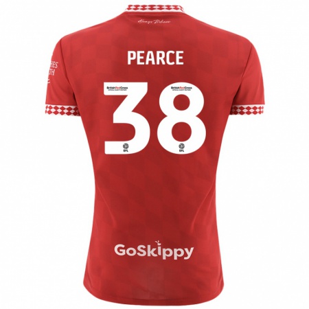 Kandiny Kinderen Manon Pearce #38 Rood Thuisshirt Thuistenue 2024/25 T-Shirt