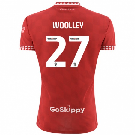 Kandiny Kinder Jesse Woolley #27 Rot Heimtrikot Trikot 2024/25 T-Shirt Österreich