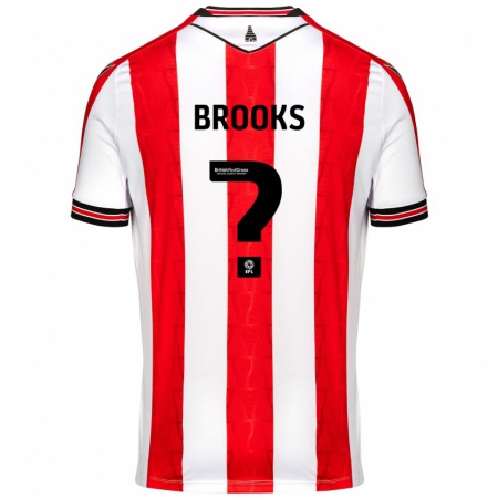 Kandiny Kinderen Alfie Brooks #0 Rood Wit Thuisshirt Thuistenue 2024/25 T-Shirt