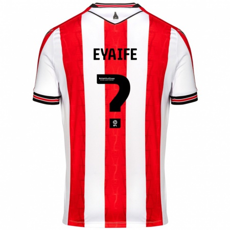 Kandiny Kinderen Daniel Eyaife #0 Rood Wit Thuisshirt Thuistenue 2024/25 T-Shirt