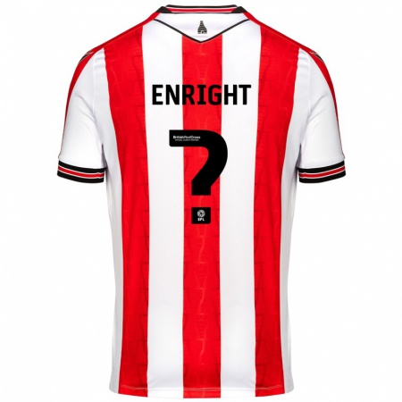 Kandiny Kinderen Luke Enright #0 Rood Wit Thuisshirt Thuistenue 2024/25 T-Shirt