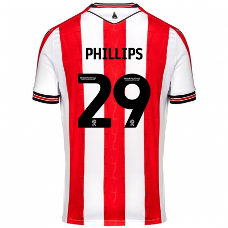 Kandiny Kinderen D'margio Wright-Phillips #29 Rood Wit Thuisshirt Thuistenue 2024/25 T-Shirt