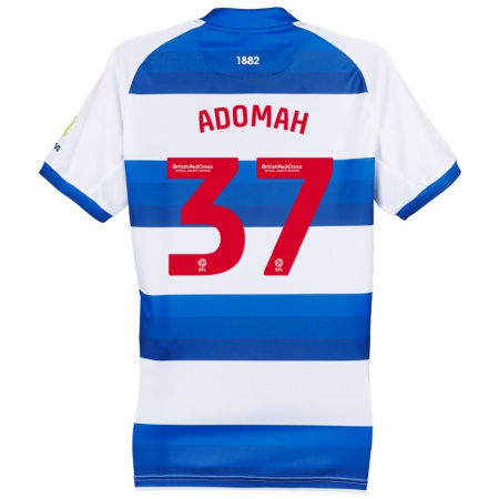 Kandiny Kinderen Albert Adomah #37 Wit Blauw Thuisshirt Thuistenue 2024/25 T-Shirt