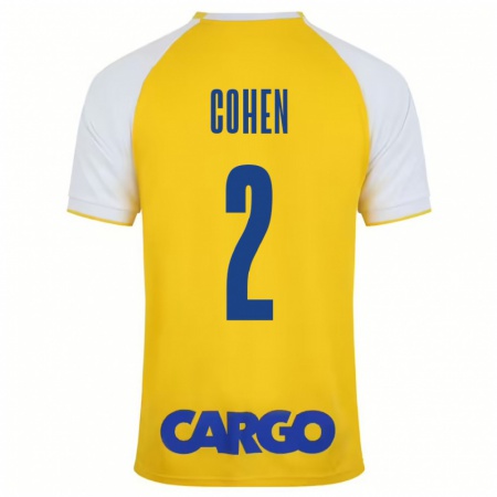 Kandiny Bambino Maglia Avishay Cohen #2 Giallo Bianco Kit Gara Home 2024/25 Maglietta