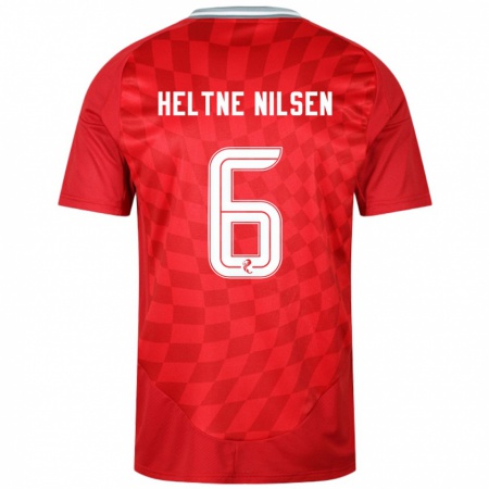 Kandiny Kinderen Sivert Heltne Nilsen #6 Rood Thuisshirt Thuistenue 2024/25 T-Shirt