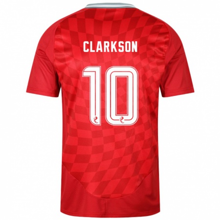 Kandiny Kinderen Leighton Clarkson #10 Rood Thuisshirt Thuistenue 2024/25 T-Shirt