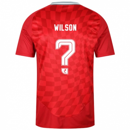 Kandiny Kinderen Cameron Wilson #0 Rood Thuisshirt Thuistenue 2024/25 T-Shirt