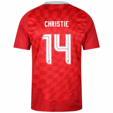 Kandiny Kinderen Mya Christie #14 Rood Thuisshirt Thuistenue 2024/25 T-Shirt