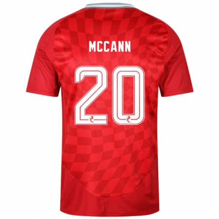 Kandiny Kinderen Annalisa Mccann #20 Rood Thuisshirt Thuistenue 2024/25 T-Shirt