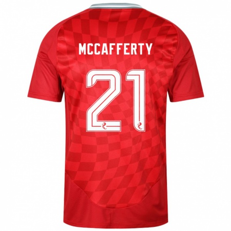 Kandiny Kinderen Eirinn Mccafferty #21 Rood Thuisshirt Thuistenue 2024/25 T-Shirt