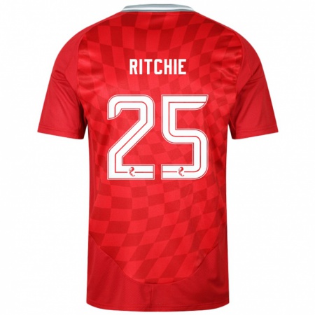 Kandiny Kinderen Tom Ritchie #25 Rood Thuisshirt Thuistenue 2024/25 T-Shirt