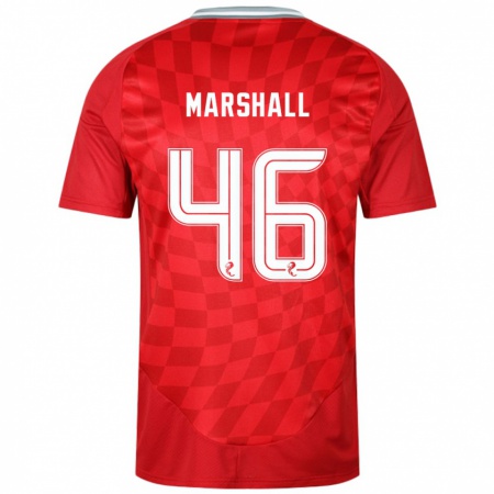 Kandiny Kinderen Findlay Marshall #46 Rood Thuisshirt Thuistenue 2024/25 T-Shirt