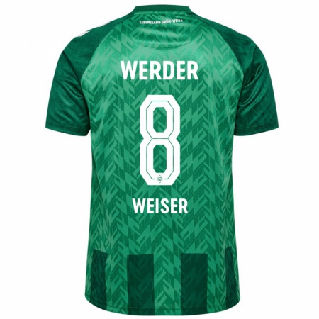 Kandiny Kinderen Mitchell Weiser #8 Groen Thuisshirt Thuistenue 2024/25 T-Shirt