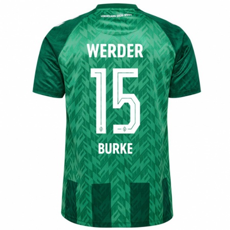 Kandiny Kinderen Oliver Burke #15 Groen Thuisshirt Thuistenue 2024/25 T-Shirt