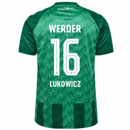 Kandiny Kinderen Maik Lukowicz #16 Groen Thuisshirt Thuistenue 2024/25 T-Shirt