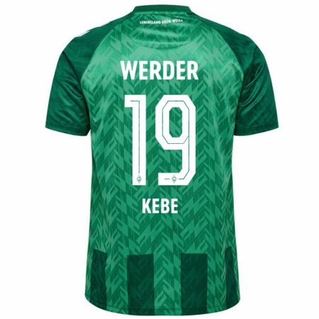 Kandiny Kinderen David Kébé #19 Groen Thuisshirt Thuistenue 2024/25 T-Shirt