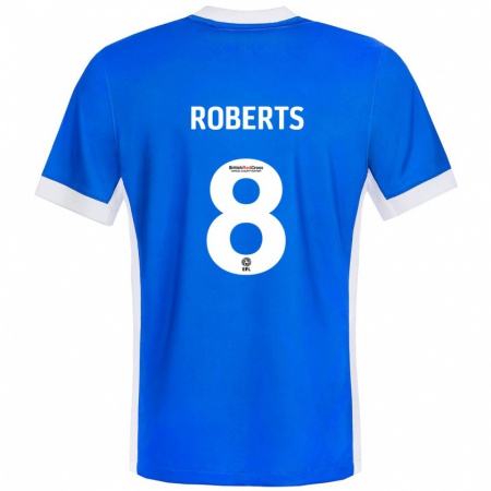 Kandiny Kinderen Tyler Roberts #8 Blauw Wit Thuisshirt Thuistenue 2024/25 T-Shirt