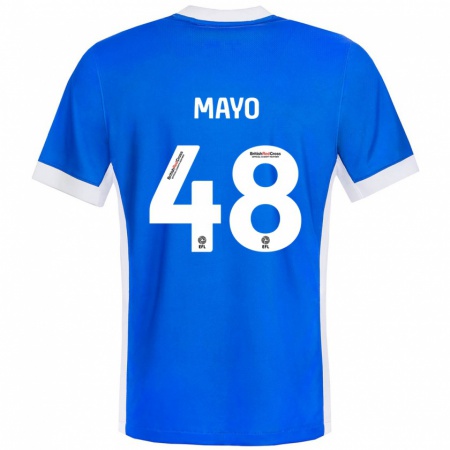 Kandiny Kinderen Bradley Mayo #48 Blauw Wit Thuisshirt Thuistenue 2024/25 T-Shirt