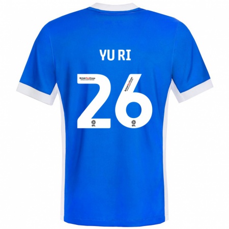 Kandiny Kinderen Choe Yu-Ri #26 Blauw Wit Thuisshirt Thuistenue 2024/25 T-Shirt