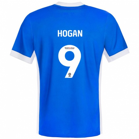 Kandiny Kinderen Scott Hogan #9 Blauw Wit Thuisshirt Thuistenue 2024/25 T-Shirt