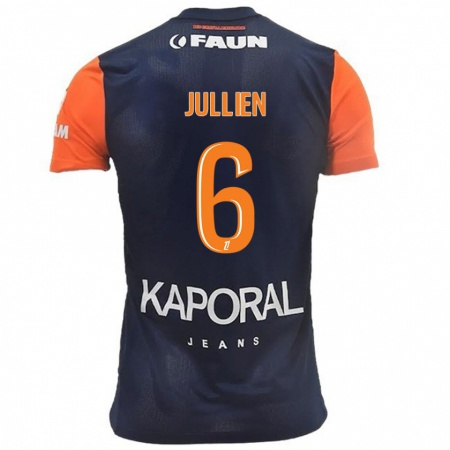 Kandiny Kinderen Christopher Jullien #6 Marineblauw Oranje Thuisshirt Thuistenue 2024/25 T-Shirt