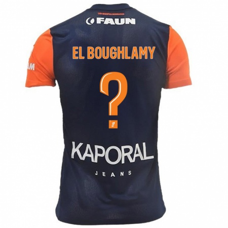 Kandiny Kinderen Adam El Boughlamy #0 Marineblauw Oranje Thuisshirt Thuistenue 2024/25 T-Shirt