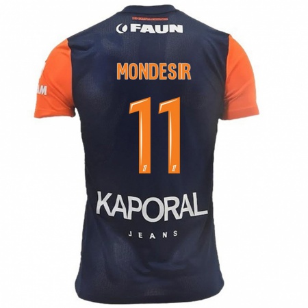 Kandiny Kinderen Nérilia Mondésir #11 Marineblauw Oranje Thuisshirt Thuistenue 2024/25 T-Shirt