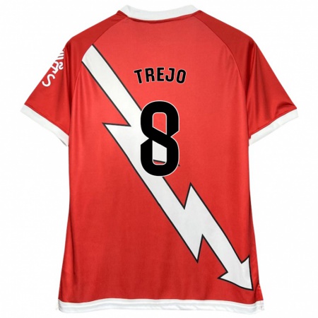 Kandiny Kinderen Óscar Trejo #8 Wit Rood Thuisshirt Thuistenue 2024/25 T-Shirt