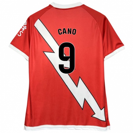 Kandiny Kinderen Joselu Cano #9 Wit Rood Thuisshirt Thuistenue 2024/25 T-Shirt