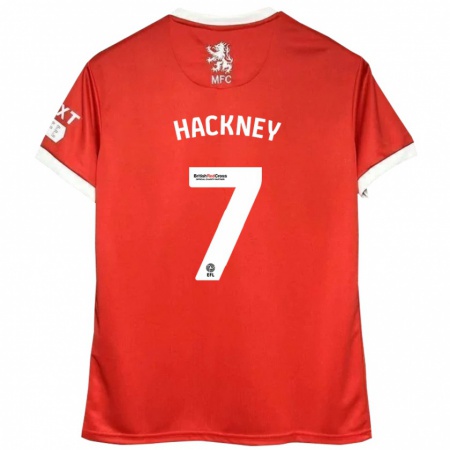 Kandiny Kinderen Hayden Hackney #7 Rood Wit Thuisshirt Thuistenue 2024/25 T-Shirt