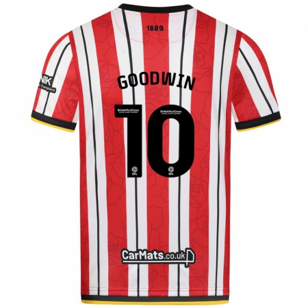 Kandiny Kinderen Isobel Goodwin #10 Rood Witte Strepen Thuisshirt Thuistenue 2024/25 T-Shirt