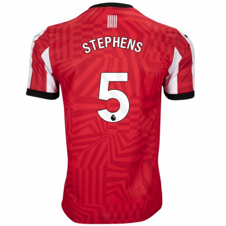 Kandiny Kinderen Jack Stephens #5 Rood Wit Thuisshirt Thuistenue 2024/25 T-Shirt