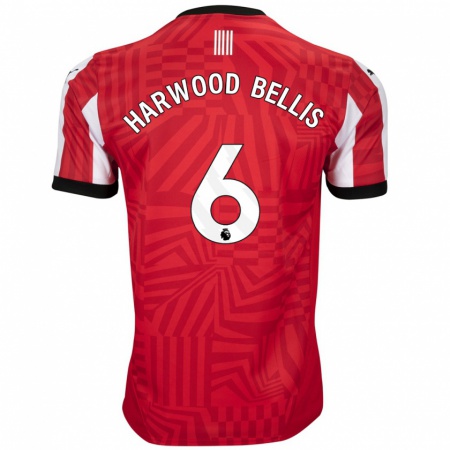 Kandiny Kinderen Taylor Harwood-Bellis #6 Rood Wit Thuisshirt Thuistenue 2024/25 T-Shirt