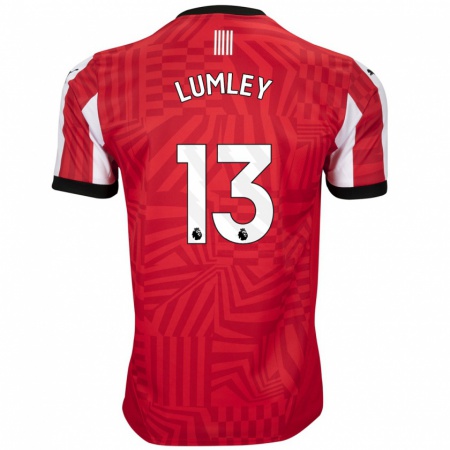 Kandiny Kinderen Joe Lumley #13 Rood Wit Thuisshirt Thuistenue 2024/25 T-Shirt