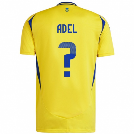 Kandiny Bambino Maglia Aida Adel #0 Giallo Blu Kit Gara Home 2024/25 Maglietta