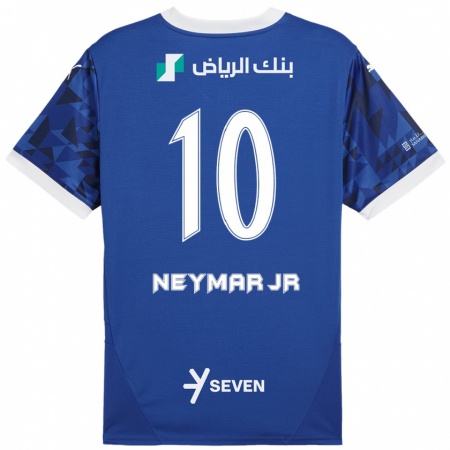 Kandiny Kinderen Neymar #10 Donkerblauw Wit Thuisshirt Thuistenue 2024/25 T-Shirt