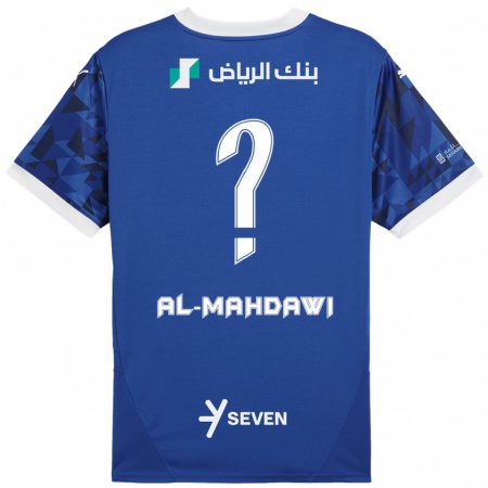 Kandiny Kinderen Ali Al-Mahdawi #0 Donkerblauw Wit Thuisshirt Thuistenue 2024/25 T-Shirt