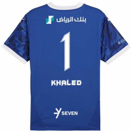 Kandiny Kinderen Nawal Khaled #1 Donkerblauw Wit Thuisshirt Thuistenue 2024/25 T-Shirt