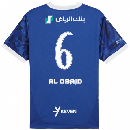 Kandiny Kinderen Lulu Al-Obaid #6 Donkerblauw Wit Thuisshirt Thuistenue 2024/25 T-Shirt