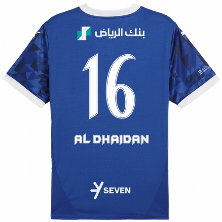 Kandiny Kinderen Nadia Al-Dhaidan #16 Donkerblauw Wit Thuisshirt Thuistenue 2024/25 T-Shirt